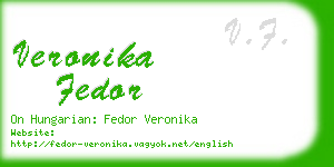 veronika fedor business card